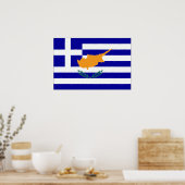 Poster Drapeau chypriote grec (Cuisine)