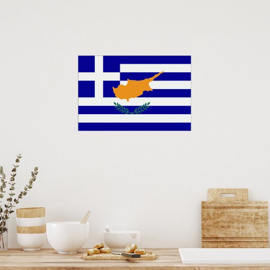 Poster Drapeau chypriote grec (Cuisine)