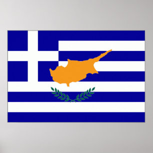 Poster Drapeau chypriote grec