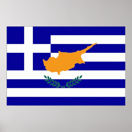 Poster Drapeau chypriote grec (Devant)