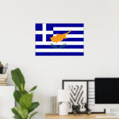Poster Drapeau chypriote grec (Bureau à domicile)
