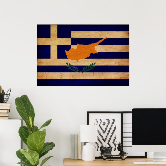 Poster Drapeau chypriote grec (Bureau à domicile)