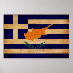 Poster Drapeau chypriote grec