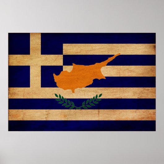 Poster Drapeau chypriote grec (Devant)