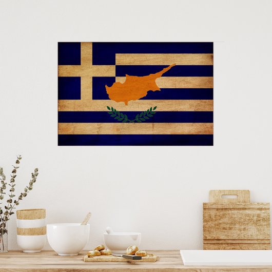 Poster Drapeau chypriote grec (Cuisine)