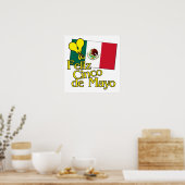 Poster Drapeau Cinco de (Cuisine)