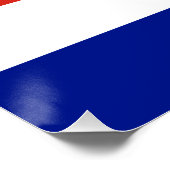 Poster Drapeau civil du Costa Rica (Coin)