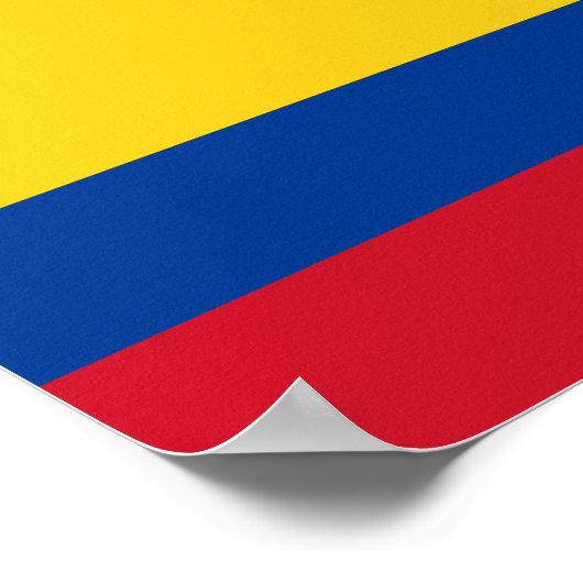 Poster Drapeau Colombie (Coin)
