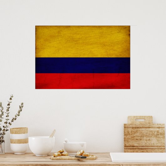 Poster Drapeau Colombie (Cuisine)