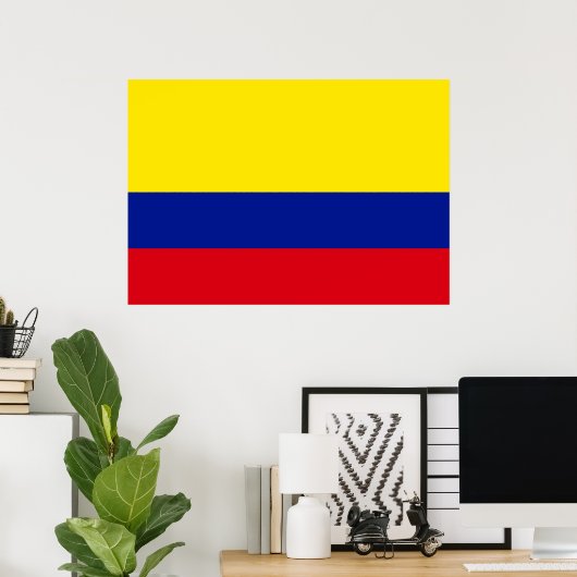 Poster Drapeau Colombie (Bureau à domicile)