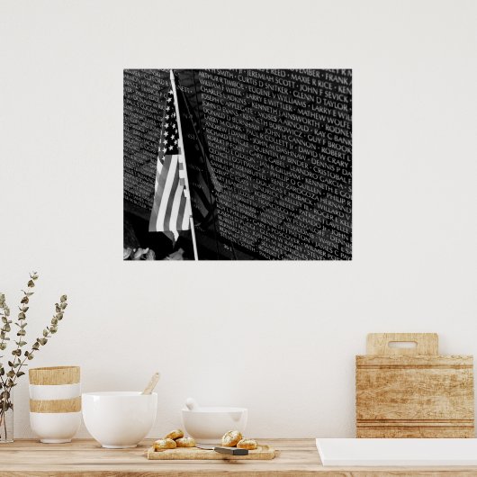 Poster Drapeau commémoratif du Vietnam (Cuisine)