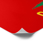 Poster Drapeau communiste rouge de la République populair (Coin)
