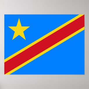 Poster Drapeau Congo Kinshasa