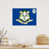 Poster Drapeau Connecticut (Cuisine)