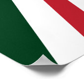 Poster Drapeau cool vert foncé rouge Union Jack britanniq (Coin)