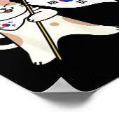 Poster Drapeau Coréen Et Chat Corée Du Sud (Coin)