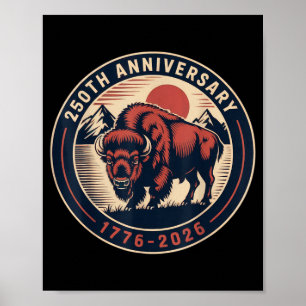 Poster Drapeau Cowboy 250 TH 4 juillet 1776 2026 250e