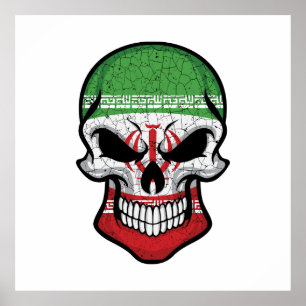 Poster Drapeau crânien souriant