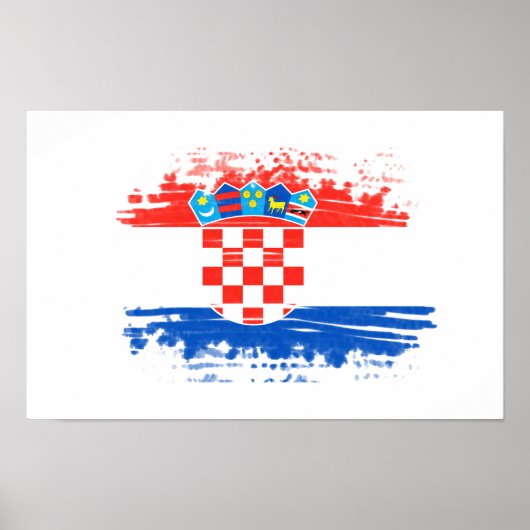 Poster Drapeau croate (Devant)