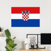 Poster Drapeau Croatie (Bureau à domicile)