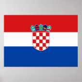 Poster Drapeau Croatie (Devant)