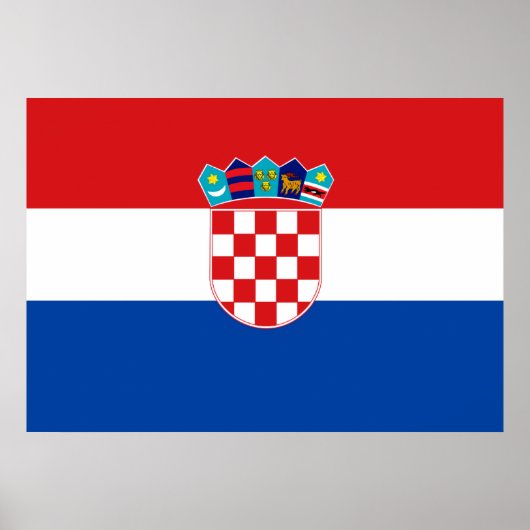 Poster Drapeau Croatie (Devant)