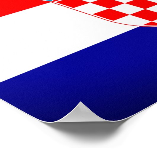 Poster Drapeau Croatie (Coin)