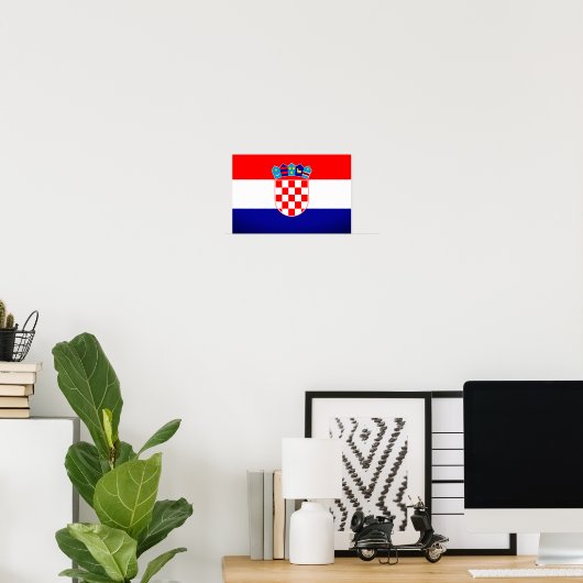 Poster Drapeau Croatie (Bureau à domicile)