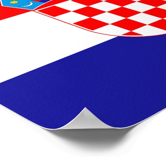 Poster Drapeau Croatie (Coin)