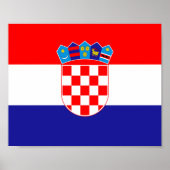 Poster Drapeau Croatie (Devant)