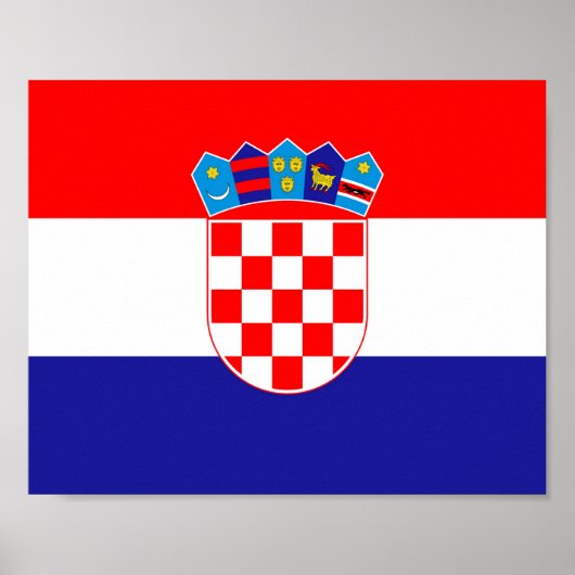 Poster Drapeau Croatie (Devant)