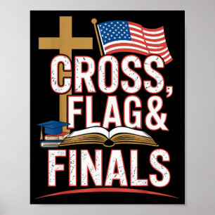Poster Drapeau croisé et finales Étudiant conservateur ch
