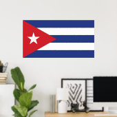 Poster Drapeau Cuba (Bureau à domicile)