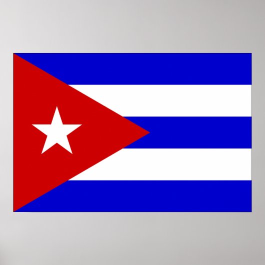 Poster Drapeau Cuba (Devant)