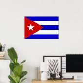 Poster Drapeau Cuba (Bureau à domicile)