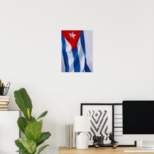 Poster drapeau cuba (Bureau à domicile)