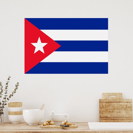 Poster Drapeau Cuba (Cuisine)