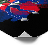 Poster Drapeau Cuba équitation (Coin)
