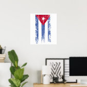 Poster Drapeau cubain (Bureau à domicile)