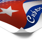 Poster Drapeau cubain-américain (Coin)