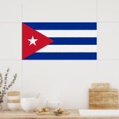 Poster Drapeau cubain, La Havane, Fidel Castro, Che Gueva (Cuisine)