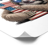 Poster Drapeau d'accrochage du connecteur 4 juillet (Coin)
