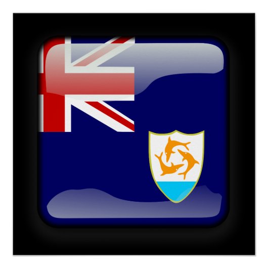 Poster Drapeau d'Anguilla (Devant)