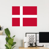 Poster Drapeau danois (Bureau à domicile)
