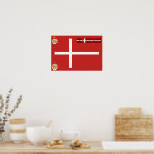 Poster Drapeau danois (Cuisine)