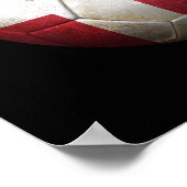 Poster Drapeau danois porté balle de football (Coin)