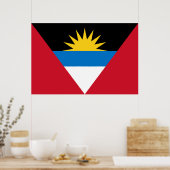 Poster Drapeau d'Antigua-et-Barbuda (Cuisine)