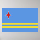 Poster Drapeau d'Aruba (Devant)