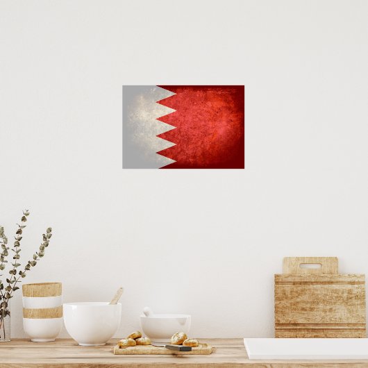 Poster Drapeau de Bahreïn (Cuisine)