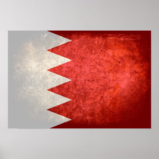 Poster Drapeau de Bahreïn (Devant)